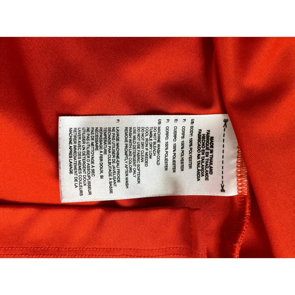 Men's Orange Adidas Polo Shirt L